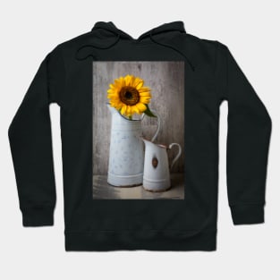 Sunflower In Antique French Pitcher Hoodie